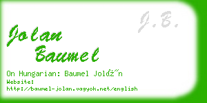 jolan baumel business card